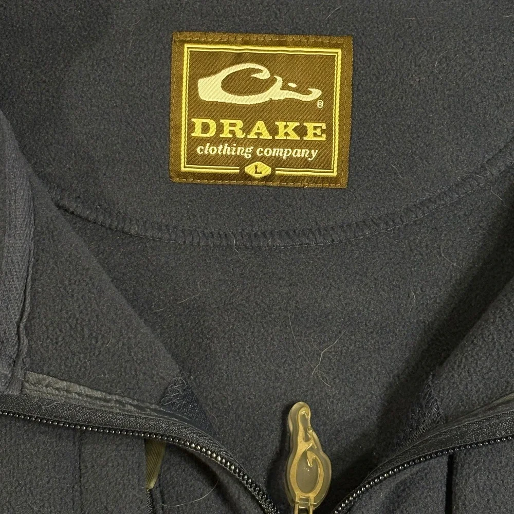 Drake Auburn Tigers Vest Mens Large Navy Blue Fleece Magnattach Pockets Gorpcore